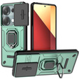 Pouzdro pro Xiaomi Redmi Note 13 Pro 4G / Xiaomi Redmi Note 14S / Xiaomi Poco M6 Pro 4G, KickStand Camera Lens, zelené