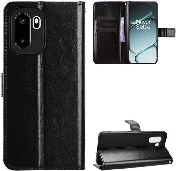 Pouzdro s klopou Crazy Horse Wallet pro OnePlus 15R