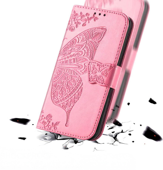 Klopové pouzdro pro Motorola Edge 60 / 60 Fusion, Butterfly, růžové rose gold