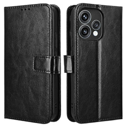 Pouzdro s klopou Crazy Horse Wallet pro Oppo Reno 15, černé