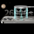Pouzdro pro iPhone 15 Pro Max, Privacy Dual Glass, pro MagSafe, stříbrné