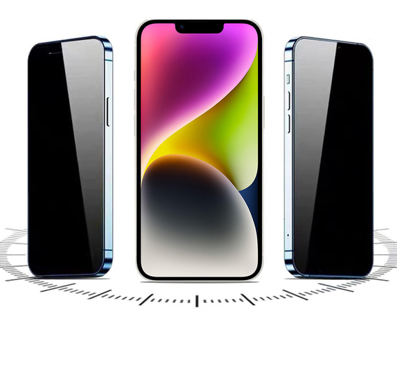 2x Tvrzené sklo pro iPhone 14 Plus / 13 Pro Max, ERBORD 9H Easy App Anti-Peep