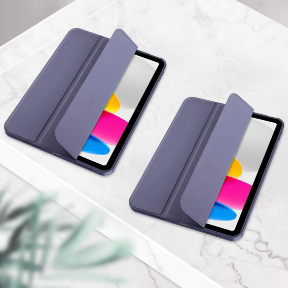 Pouzdro pro iPad 10.9 2022 10 Gen, Smart Pencil, se slotem na stylus, fialové