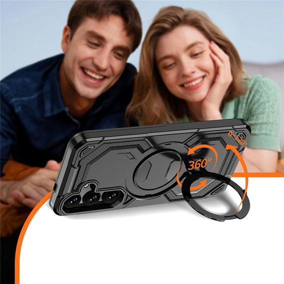 Magnetické pouzdro s podstavcem pro Samsung Galaxy A57 5G, černé