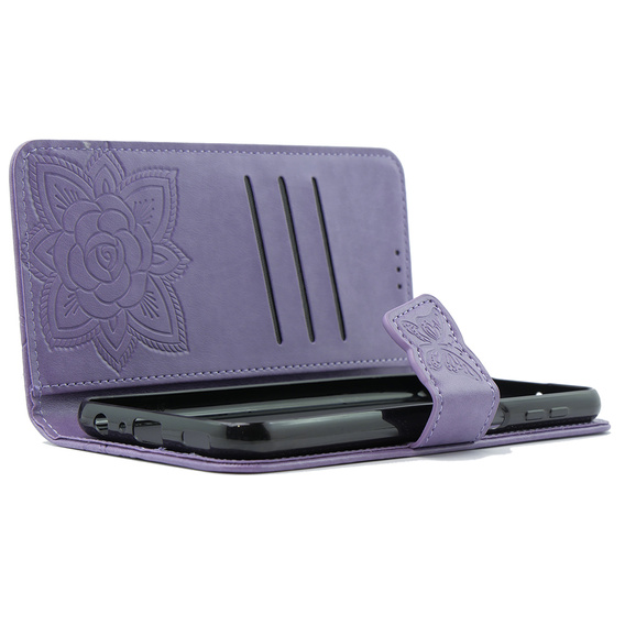 Klopové pouzdro pro Xiaomi Poco X6 5G, Butterfly, fialové