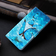 Klopové pouzdro pro Samsung Galaxy A14 4G/5G, Wallet Butterfly, modré