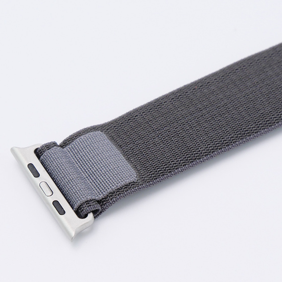 Nylonový řemínek pro Apple Watch 1/2/3/4/5/6/7/8/SE/ULTRA 42/44/45/49 mm, šedý
