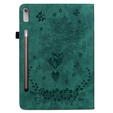 Pouzdro s klopou pro Lenovo Tab P12, flower, zelené