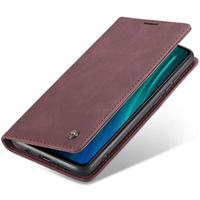 Pouzdro CASEME pro Xiaomi Redmi Note 8 Pro, Leather Wallet Case, červené