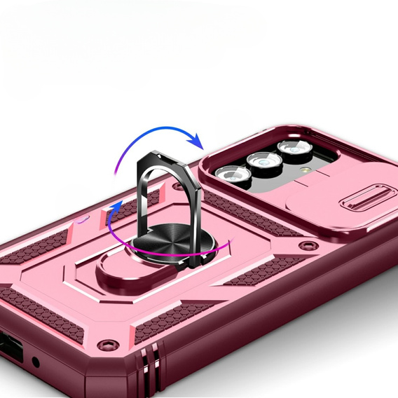 Pouzdro pro Samsung Galaxy A54 5G, CamShield Slide, růžové/ Bordó