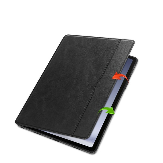Pouzdro pro Samsung Galaxy Tab A9+, Business Card and Pen Slot, černé