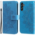 Klopové pouzdro pro Samsung Galaxy A14 4G/5G, Mandala Flower, modré