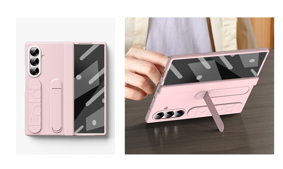 Pouzdro s rukojetí a stojánkem - růžové pro Samsung Galaxy Z Fold7