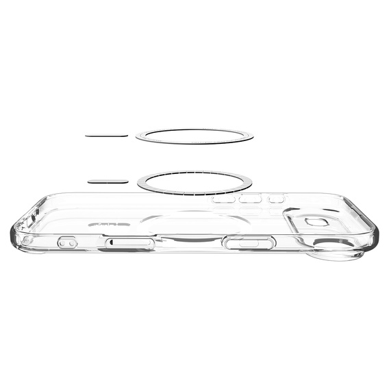Spigen Ultra Hybrid MagSafe pouzdro pro iPhone Air, čiré/bílé