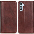 Pouzdro pro Samsung Galaxy S24, Wallet Litchi Leather, hnědé