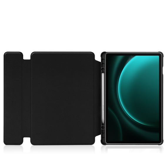 Pouzdro s klávesnicí pro Samsung Galaxy Tab S9 FE+ Plus, Rotary 360° Leather, černé
