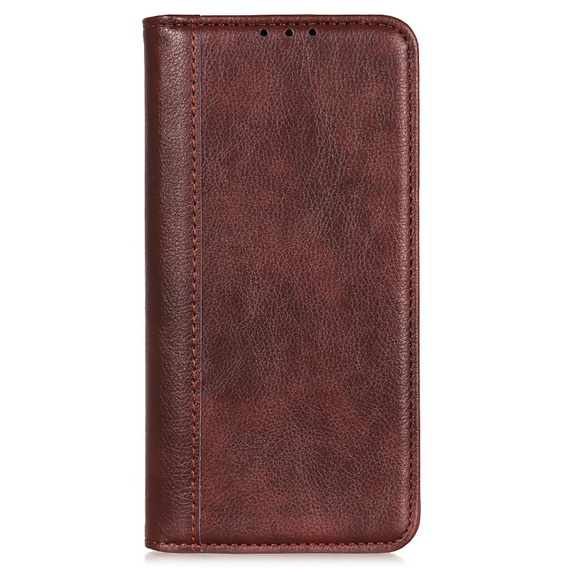 Flipové pouzdro pro Motorola Edge 50 Pro, Split Leather, hnědé