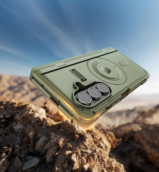 Dexnor Magnetické pancéřové pouzdro s dvojitou základnou pro Samsung Galaxy Z Fold7