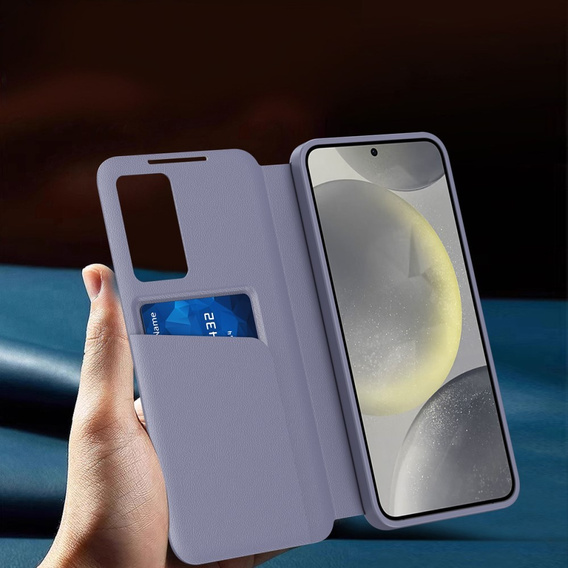 Flipové pouzdro pro Samsung Galaxy A55 5G, Smart View Wallet, fialové