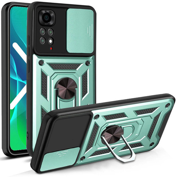 Pouzdro pro Xiaomi Redmi Note 11, CamShield Slide, zelený