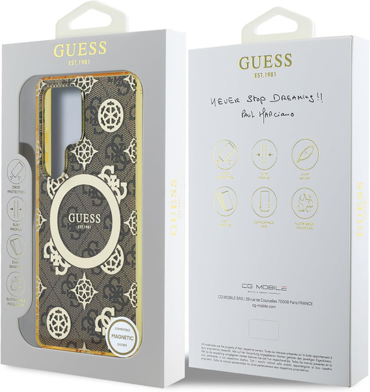 Pouzdro GUESS Magnetic IML Peony pro Samsung Galaxy S25 Ultra