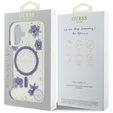 Pouzdro GUESS HC MagSafe Resin Flowers and Glitter pro iPhone 16