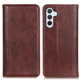 Pouzdro pro Samsung Galaxy A35 5G, Wallet Litchi Leather, hnědé