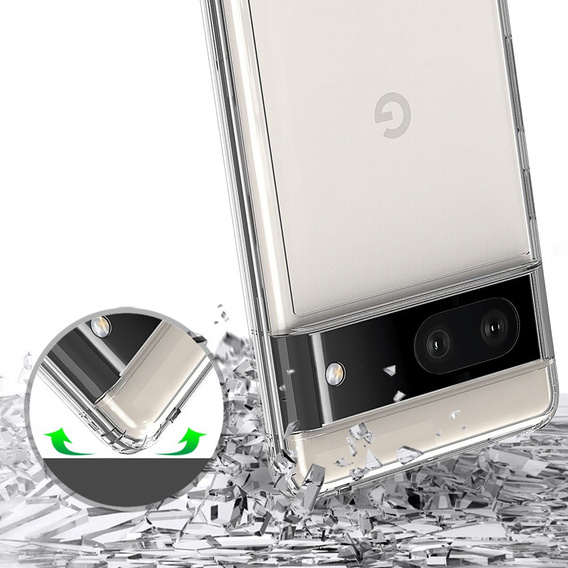 Pouzdro pro Google Pixel 7, Fusion Hybrid, průhledné