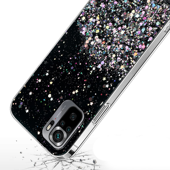 Pouzdro pro Xiaomi Redmi Note 10/10S, Glittery, černé