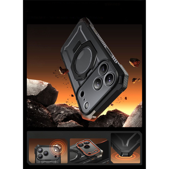 Pouzdro Supcase pro iPhone 17 Pro Max, Unicorn Beetle Grip Mag, černé