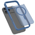 Matné pouzdro pro iPhone 17 Pro Max, pro MagSafe, průsvitně modré