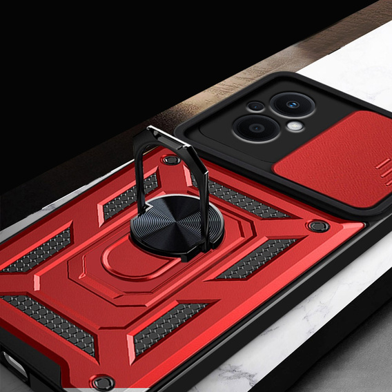 Pouzdro pro Oppo Reno7 Lite, CamShield Slide, červené