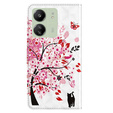 Klopové pouzdro pro Xiaomi Redmi 13C / Poco C65, Wallet, Cat & Tree