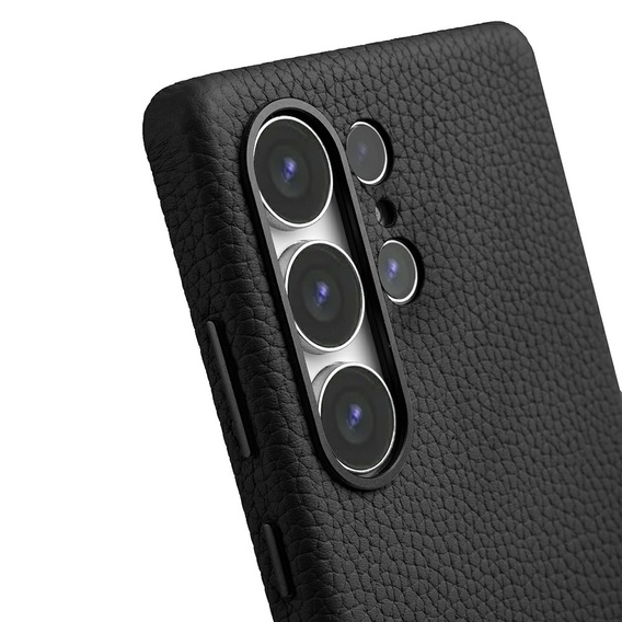 Pouzdro MELKCO pro Samsung Galaxy S25 Ultra, kožené, černé