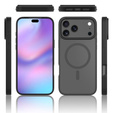 Matné pouzdro pro iPhone 17 Pro Max, pro MagSafe, průsvitné černé