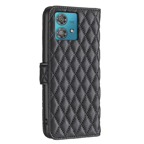 Klopové pouzdro pro Motorola Edge 40 Neo, Wallet, BINFEN COLOR, černé