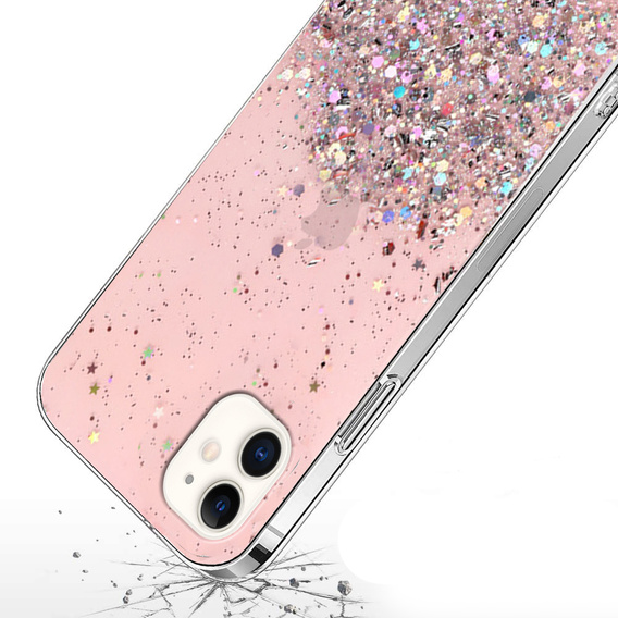 Pouzdro pro iPhone 11, Glittery, růžové