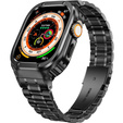 Ocelový náramek s pouzdrem pro Apple Watch 7/8/9 45MM, černý