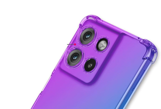 Pouzdro pro Motorola Moto G15 / Motorola Moto G15 Power, Gradient Dropproof, Fialová / modrá