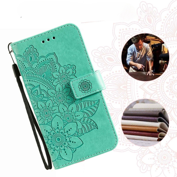 Klopové pouzdro pro Xiaomi Redmi Note 12 5G / POCO X5 5G, Mandala Flower, zelené