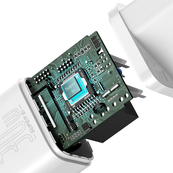 Baseus Super Si PD 30 W síťová nabíječka, 1× USB-C pro smartphony