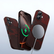 Pouzdro pro iPhone 16 Plus, Aramid Fiber MagSafe, červené
