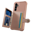 Pouzdro pro Samsung Galaxy S23 FE, Card Holder Kickstand, růžové