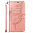 Klopové pouzdro pro Samsung Galaxy Z Fold6 5G, Butterfly, růžové rose gold