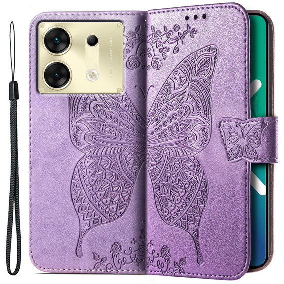 Klopové pouzdro pro Infinix Zero 30 5G, Butterfly, fialové