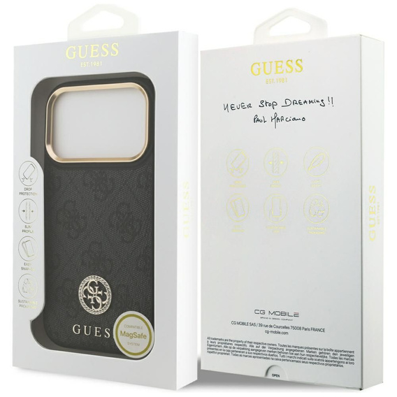 Pouzdro GUESS 4G Strass Logo pro MagSafe pro iPhone 17 Pro