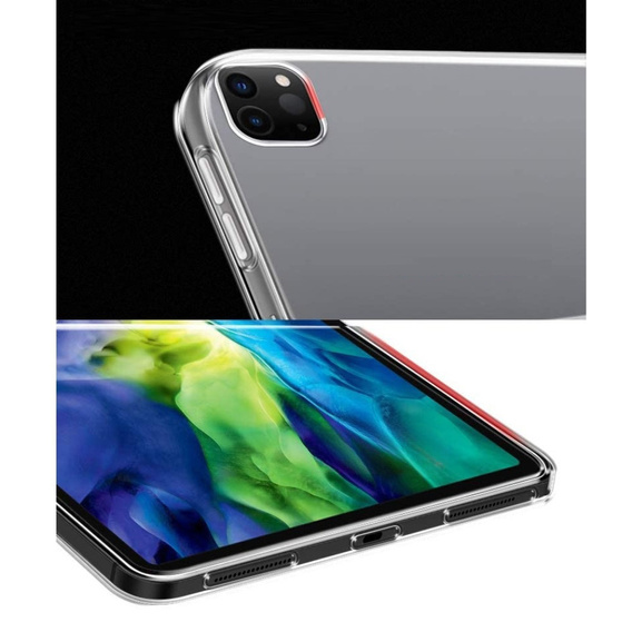 Pouzdro pro iPad Pro 12.9 2022 / 2021 / 2020 / 2018, silikonové, průhledné