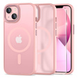 Pouzdro pro iPhone 13, pro MagSafe, ERBORD Matt Case, růžový + sklo na displej