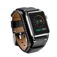 Kožený řemínek pro Apple Watch 1/2/3/4/5/6/7/8/SE/Ultra 42/44/45/49 mm, černý