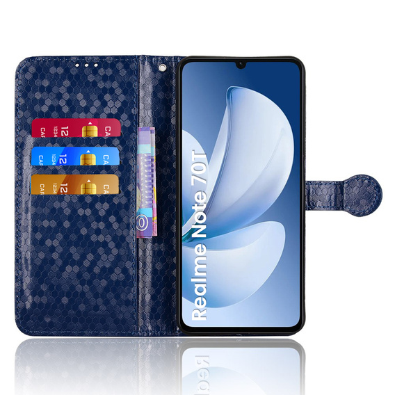 Flipové pouzdro pro Realme Note 70T 4G, Wallet Rhombus, modré
